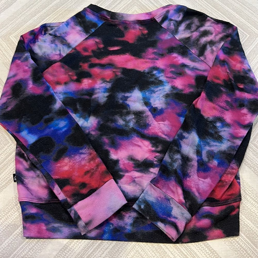 Terez Girls Pink, Black Blue Tie Dye Sweatshirt, Size M - Picture 5 of 5